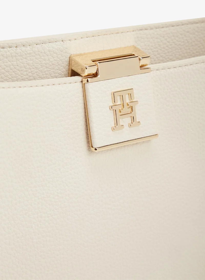 TOMMY HILFIGER  Monogram Pebble Grain Satchel for Women | Best Price UAE